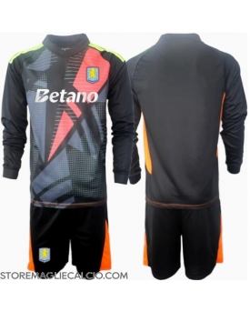 Aston Villa Portiere Maglia Gara Trasferta Repliche 2024-25 Bambino Maniche Lunghe